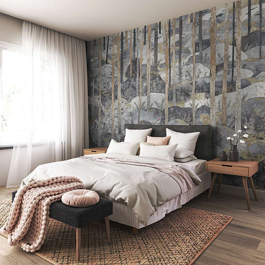 Фотообои в интерьере артикул NORDIC 7, SIESTA, Factura Фотообои в интерьере артикул NORDIC 7, SIESTA, Factura