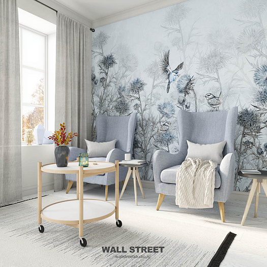 Фотообои в интерьере артикул Botanica 4, БОТАНИКА / BOTANICA, Wall street