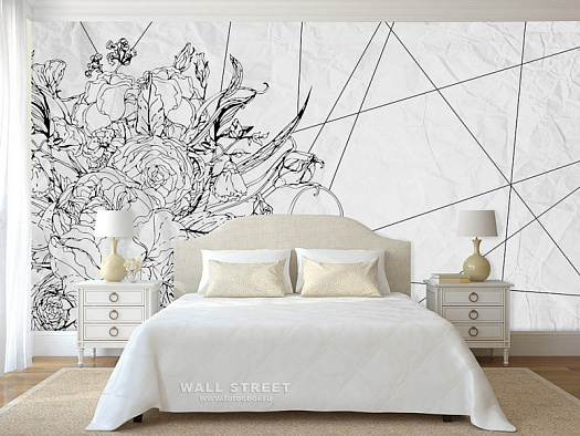 Фотообои в интерьере артикул Floreale 21, FLOREALE, Wall street